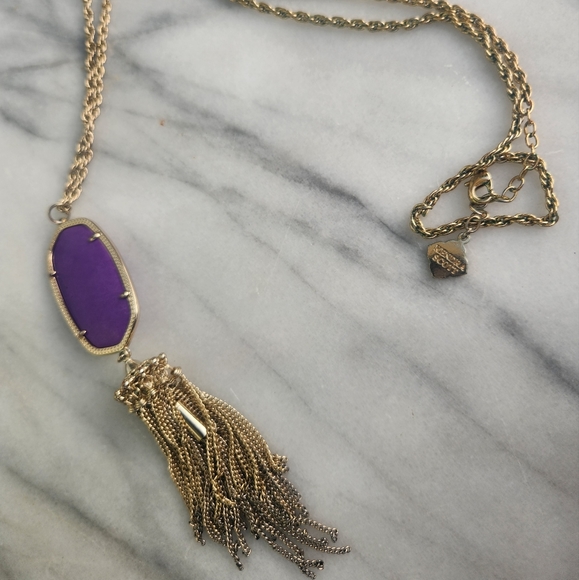 Kendra Scott Purple Rayne Necklaxe - Picture 2 of 3
